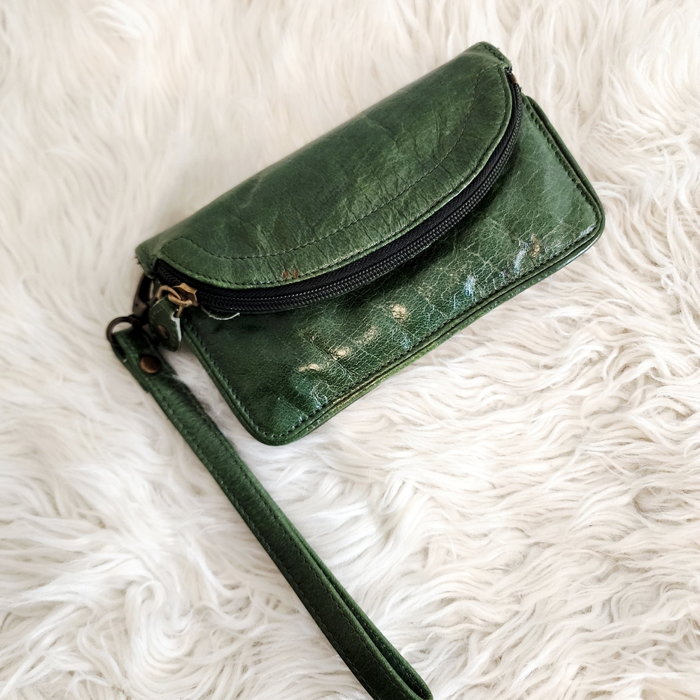 Latico Forest Green Leather Clutch